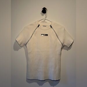 Cream Short Sleeve Top